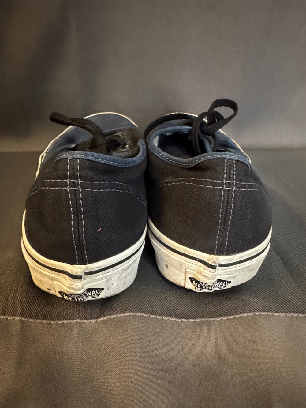 Vans Black and Blue Low-Top Canvas Sneakers - Picture 3 of 4
